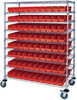 Catheter Cart, 9Shelves, 80Bins, Red; No. Of Bins Quantum Storage - 44AC7975 - Newark, An Avnet Company
