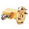 WR19 UG383/U to 1.85mm Female Waveguide to Coax Adapter Right Angle 40 – 60 GHz -- WR19-EFR+ - Image
