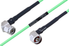Temperature Conditioned TNC Male Right Angle to N Male Right Angle Low Loss Cable 12 Inch Length Using PE-P160LL Coax - PE3M0218-12 - Pasternack
