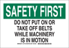 Brady B-401 Polystyrene Rectangle White Machine & Equipment Sign - 10 in Width x 7 in Height - 127747 - 754473-76213 - R. S. Hughes Company, Inc.