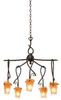 5515AC/FLAME Mid. Chandeliers-Glass Down - 331743 - Capital Lighting, Inc.