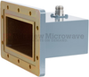 WR-430 to Type N Female Waveguide to Coax Adapter CPR-430G Grooved with 1.7 GHz to 2.6 GHz L Band in Aluminum, Paint -- FMWCA1069