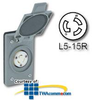 Leviton 15 Amp 125V Power Locking Blade Outlet Receptacle.. -- 4715-FWP - Image