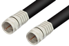 75 Ohm F Male to 75 Ohm F Male Cable 12 Inch Length Using 75 Ohm RG6 Coax - PE37163-12 - Pasternack
