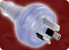 AS/NZS 4417 AUSTRALIA CLEAR to IEC-60320-C13 CLEAR HOME // Power Cords // International Power Cords // Australia Power Cords -- 8633.059 - Image