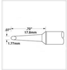 Metcal Smartheat Soldering Cartridge SSC-767A - Bevel Tip - 0.56 in Tip Length - 0.07 in Tip Width - SSC-767A - R. S. Hughes Company, Inc.
