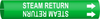 Brady Bradysnap-On B-915 White on Green Plastic Snap-On Pipe Marker - 1/2 in Character Height - Printed Msg = STEAM RETURN - 4365-A - 754473-67969 - R. S. Hughes Company, Inc.
