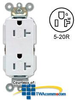 Leviton Decora Plus Duplex Receptacle 20 Amp, 125 Volt,.. - TDR20 - TelephoneStuff.com