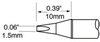 OKi SFP-CH15, 30° Chisel Cartridge 1.5 mm x 10 mm - SFP-CH15 - Ellsworth Adhesives