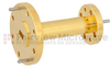 WR-15 to WR-19 Waveguide Transition 1.5 Inch Length Using UG-385/U to UG-383/U-Mod Flange -- SMW15TS19001 - Image