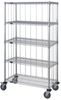 3 Sided Cart, 5 Wire Shelves; Height Quantum Storage - 42AC5137 - Newark, An Avnet Company