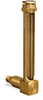 Vented Long Elbow Brass Liquid Level Gage, 3 17/32” Sight Opening, 1/2” Diameter Glass, 1/8” Male NPT Mounting Thread - B1149-16 - Oil-Rite Corp.