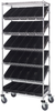 Cart W/ Bin, 7Shelves, 30Bins, Blk; No. Of Bins Quantum Storage - 44AC5737 - Newark, An Avnet Company