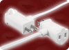 PIGGYBACK NEMA 1-15P POLARIZED WHITE to BLUNT CUT HOME // Power Cords // North American Power Cords // 2 Conductor Power Cords -- 1075.007