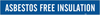 Brady B-946 White on Blue Vinyl Self-Adhesive Pipe Marker - 2 1/4 in Height - 2 in Character Height - 14 in Length - Printed Msg = ASBESTOS FREE INSULATION - 7018-1 - 754476-93450 - R. S. Hughes Company, Inc.