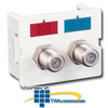 Siemon Flat Coax CT Coupler with 2 F-type Adapters - CT-FA-FA-02 - TelephoneStuff.com