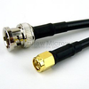 SMA Male to BNC Male Cable RG-58 Coax in 24 Inch - FMC0208058-24 - Fairview Microwave Inc.
