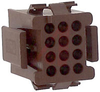 Connector, Soft Shell; 250 VAC; 9 A (Max.); 0.165 x 0.165 in.; Nylon; Brick Red - 70083736 - Allied Electronics, Inc.