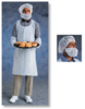 Disposable Polyethylene Bouffant Caps And Beard Covers; Bouffant Cap, white, 100/disp; Size 21