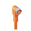 M8 F&B (PVC) Sensor/Actuator Single-Ended Cordset: Female, angled, 3-pin, A-coded, orange body, 50 V AC / 60 V DC, 4 A; PVC orange cable, 3-wires, 0.34 mm² - PRKMWV 3-06 - Belden Inc.