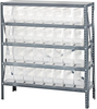 Open Shelving, 5Shelves, 32Bins, Clear; Shelving Unit Type Quantum Storage - 42AC8705 - Newark, An Avnet Company