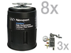 Vibration Isolator Set, Eight 22 in. S-2000A Pneumatic Isolators -- S-2000A-822