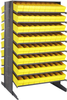 2 Side Sloped Rack, 16Shelves/144Bin/yel; Shelving Unit Type Quantum Storage - 44AC6412 - Newark, An Avnet Company