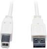 Universal Reversible USB 2.0 Cable (Reversible A to B M/M), White, 6-ft. -- UR022-006-WH - Image