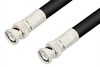 BNC Male to BNC Male Cable 12 Inch Length Using RG213 Coax - PE3749-12 - Pasternack