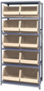Open Shelving, 6Shelves, 10Bins, Ivory; Shelving Unit Type Quantum Storage - 44AC6725 - Newark, An Avnet Company