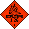 DOT Hazardous Material Shipping Labels (EXPLOSIVE 1.2G) - 754476-63493 - R. S. Hughes Company, Inc.