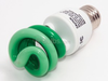 11 Watt, 120 Volt GREEN Spiral CFL Bulb -- HAL109226 - Image