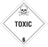 Brady B-120 Fiberglass Reinforced Polyester Square White Truck Placards Sign - 10 3/4 in Width x 10 3/4 in Height - TEXT: TOXIC 6 - 60425 - 754476-60425 - R. S. Hughes Company, Inc.