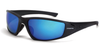 RPG polarized HD blue mirror lens, matte black frame - 23226 - Crossfire By Radians