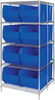 Open Wire Shelving, 5Shelves, 8Bin, Blue; Shelving Unit Type Quantum Storage - 44AC7841 - Newark, An Avnet Company
