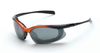 Concept silver mirror lens, orange/ black frame, foam lined -- 873 - Image