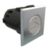 Point Coat Hook, Snap-in, Square Chrome Flange, Satin Hook - MP-07-212-12-0 - Southco