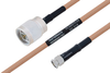 MIL-DTL-17 N Male to SMA Male Cable 30 Inch Length Using M17/128-RG400 Coax - PE3M0070-30 - Pasternack