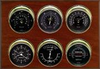 6 Instrument Weather Station - Weathermaster 2S, Brass cases, Black dials, Mahogany panel -  - Maximum Weather Instruments