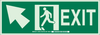 Brady Bradyglo B-347 Polyester / Polystyrene Rectangle Green Exit Sign - 14 in Width x 5 in Height - Glow in the Dark - TEXT: EXIT - 90788 - 754476-90788 - R. S. Hughes Company, Inc.