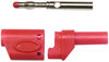 Conn, Banana, Plug, 45A, Solder, Red; Gender Mueller Electric - 03AC6705 - Newark, An Avnet Company