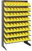 Sloped Rack, 8Shelves, 64Bins, Yellow; Shelving Unit Type Quantum Storage - 44AC6500 - Newark, An Avnet Company