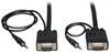 VGA Coax Monitor Cable with Audio, High Resolution Cable with RGB Coax (HD15 and 3.5mm M/M), 25-ft. -- P504-025 - Image