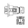 SK2-076C04 | Mid Power SPEC Pak® Panel Mount Receptacle - SK2-076C04 - Anderson Power Products