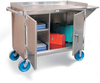 Stainless Steel Mobile Cart With 8
