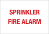 Brady B-555 Aluminum Rectangle White Fire Sprinkler & Extinguishing System Sign - 14 in Width x 10 in Height - TEXT: SPRINKLER FIRE ALARM - 51549 - 754476-51549 - R. S. Hughes Company, Inc.
