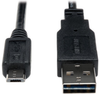Universal Reversible USB 2.0 Cable, 28/24AWG (Reversible A to 5Pin Micro B M/M) - 10 Piece Bulk Pack, 1-ft. -- UR050-001-24-10