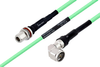 Temperature Conditioned N Female Bulkhead to N Male Right Angle Low Loss Cable 24 Inch Length Using PE-P300LL Coax - PE3M0251-24 - Pasternack