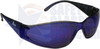 ERB Boas Safety Glasses with Blue Frame and Blue Mirror Lens - 15287 - Safety Glasses USA