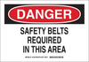 Brady B-555 Aluminum Rectangle White Confined Space Sign - 10 in Width x 7 in Height - TEXT: DANGER - 41003 - 754476-41003 - R. S. Hughes Company, Inc.